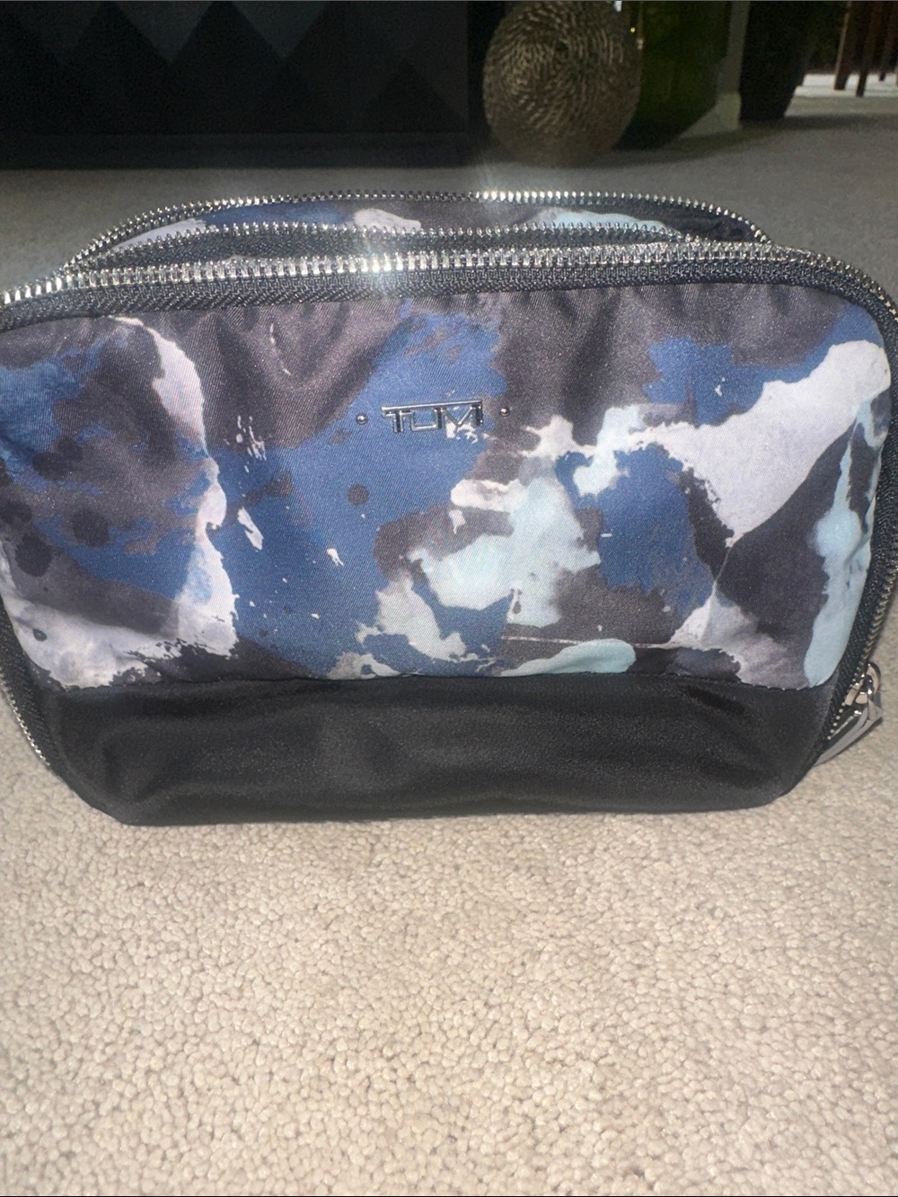 Tumi Blue and Black Toiletry Travel Bag